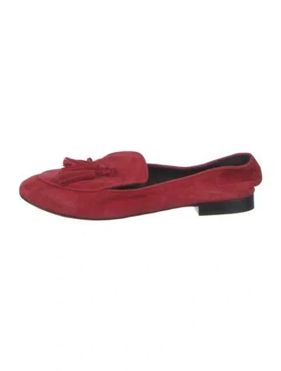 Pre-owned Jamie Haller Suede Loafers In Red