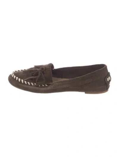 Pre-owned Jamie Haller Suede Moccasins In Brown