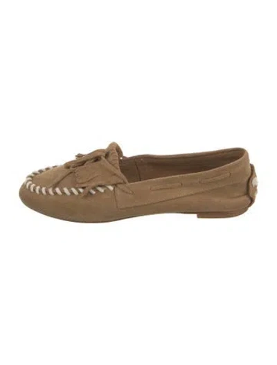 Pre-owned Jamie Haller Suede Moccasins In Neutral