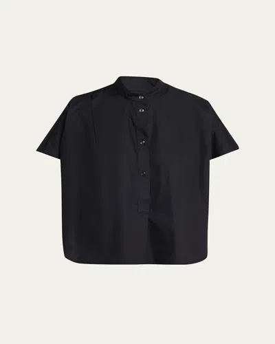 Jamie Haller The Amalfi Cotton Poplin Shirt In Black