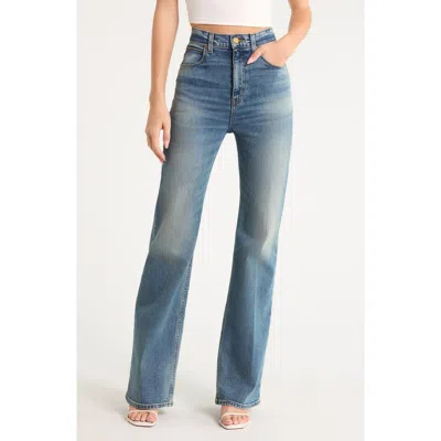 Jamie Haller The Crease High Waist Flare Leg Jeans In Blue