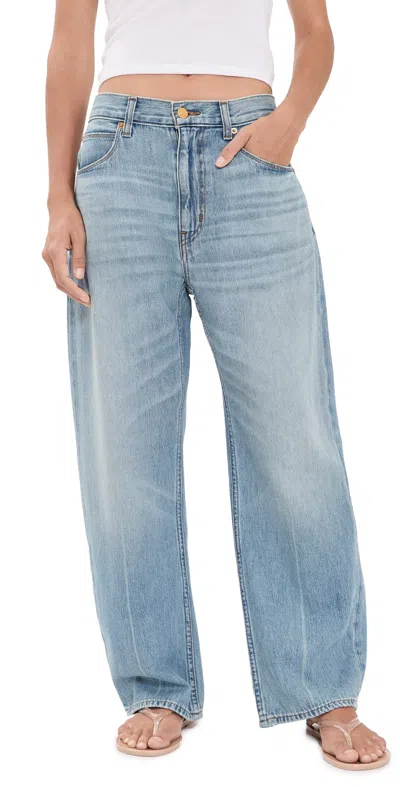 Jamie Haller The Crop Loose Jeans Deep Blue In Animal Print
