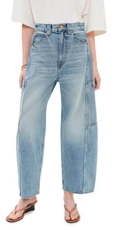 Jamie Haller The Crop Painter Cropped Mid-rise Wide-leg Jeans In Blue