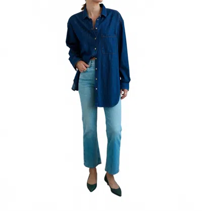 Jamie Haller The Essential Denim Shirt Raw Rinse L In Blue