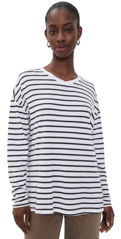 Jamie Haller The High V Tee White Stripe