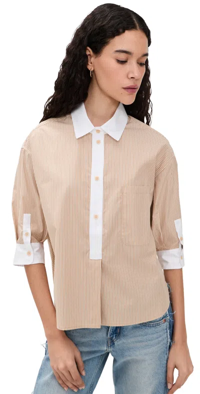 Jamie Haller The Honey Stripe Popover Honey Stripe In Neutral