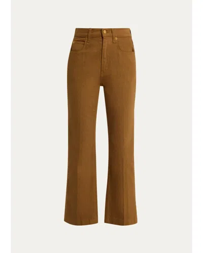 Jamie Haller The Kenickie Blind Crease High-waist Streight-leg Jeans In Brown
