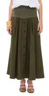 Jamie Haller The Knit Waist Swing Skirt Colonial Green In Green