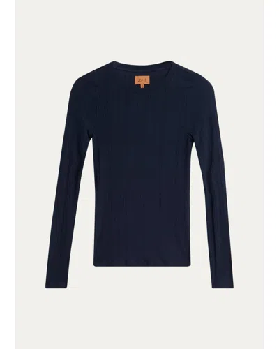 Jamie Haller The Long Rib Tee In Brown
