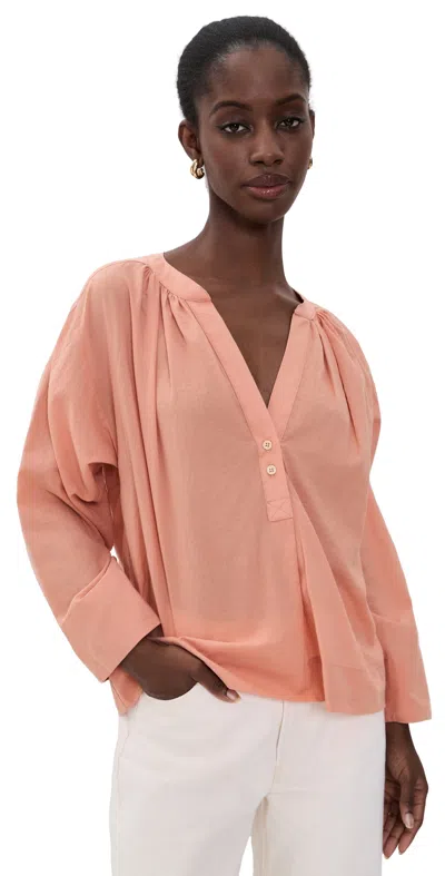 Jamie Haller The Pascale Blouse Dusty Peach In Orange