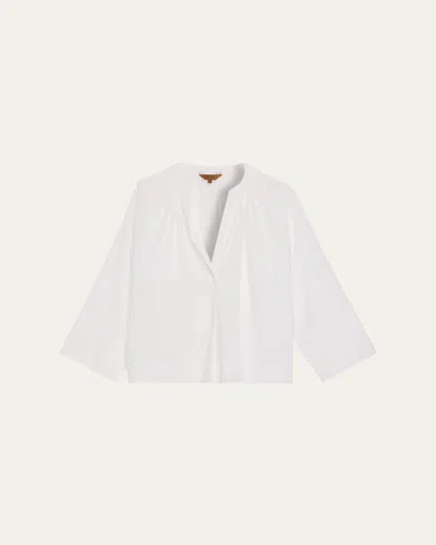 Jamie Haller The Pascale Blouse In Cotton In Red
