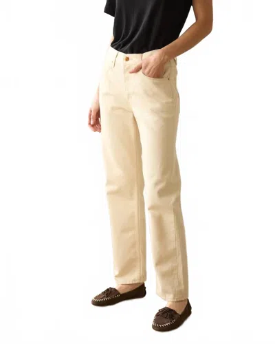 Jamie Haller The Slouch Mid Rise Jeans In Ecru In Brown