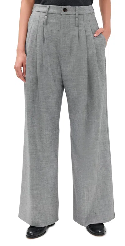 Jamie Haller The Triple Pleat Trousers Pepper In Gray