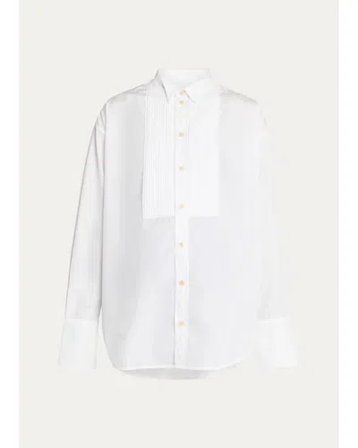 Jamie Haller The Tuck Cotton Shirt In Brown