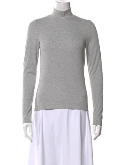 Pre-owned Jamie Haller Turtleneck Long Sleeve Top W/ Tags In Grey