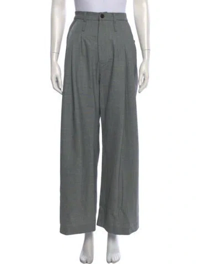 Pre-owned Jamie Haller Tweed Pattern Wide Leg Pants W/ Tags In Grey