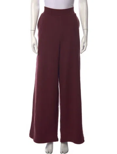 Pre-owned Jamie Haller Wide Leg Pants In Burgundy