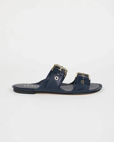 Jamie Haller Women's Double Buckle Slide In Navy In Blue