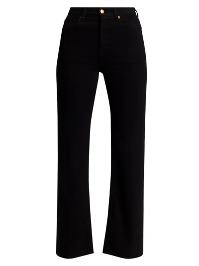 Jamie Haller Women's The Crease Relaxed-flare Jeans In Black