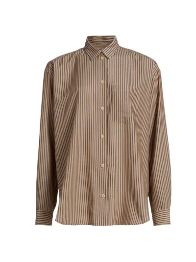 Jamie Haller Women's The Stripe Button-up Shirt In Blue