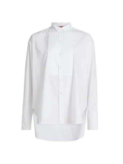 Jamie Haller Women's The Tuck Cotton Shirt In White