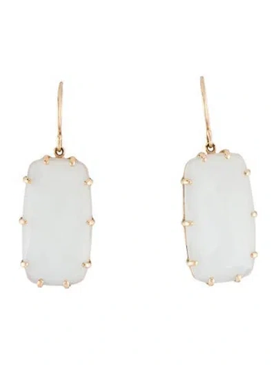 Pre-owned Jamie Joseph 14k Moonstone Drop Earrings In Multi