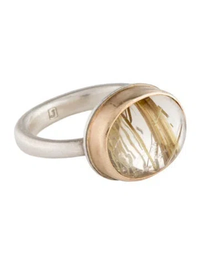Pre-owned Jamie Joseph Rutilated Quartz Cocktail Ring In Multi