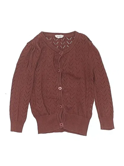 Pre-owned Jamie Kay Kids' Cardigan Sweater In Burgundy