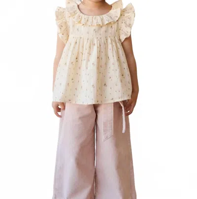 Jamie Kay Kids' Organic Cotton Muslin Banks Blouse In Morganite In Neutral