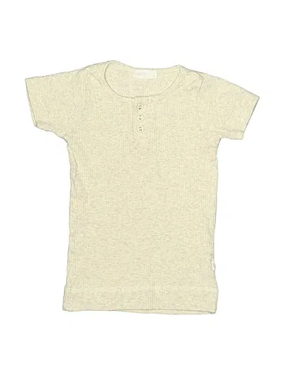 Pre-owned Jamie Kay Kids' Short Sleeve Henley In Ivory