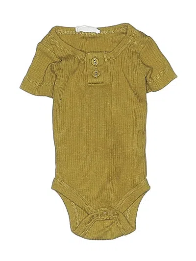 Pre-owned Jamie Kay Babies' Short Sleeve Onesie In Gold