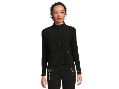 Jamie Sadock Cloud 1/4 Zip Sweater In Black