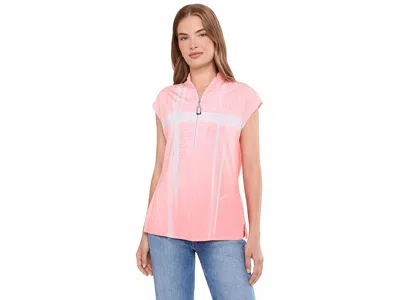 Jamie Sadock Elegant Cap Sleeve Top Women's Clothing Orange: Lg In Multi