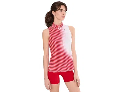 Jamie Sadock Life Style Jasmine Sleeveless Tank Top With Back Inverted Pleat In Red