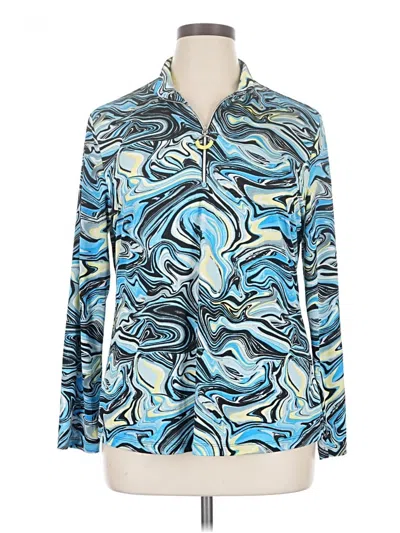 Pre-owned Jamie Sadock Long Sleeve Blouse In Blue