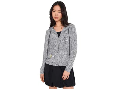 Jamie Sadock Ocelot Front Zip Hoodie In Gray