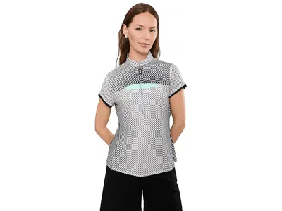 Jamie Sadock Optic Dot Print Top Women's Clothing Beige: Md In Nude