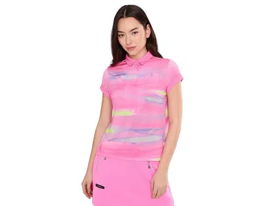 Jamie Sadock Painted Sunset Crossover V-neck Cap Sleeve In Pink