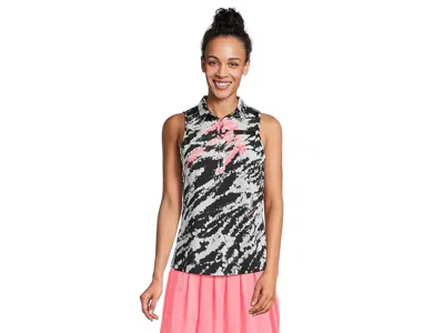 Jamie Sadock Rorschach Print Full Button-up Front Sleeveless Top In Pink
