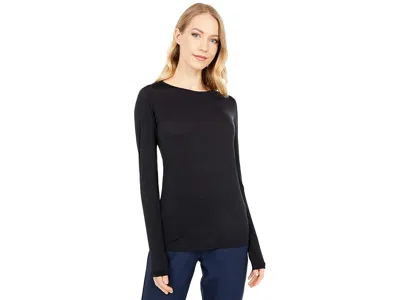 Jamie Sadock Sunsense Crew Neck Top Long Sleeve In Black
