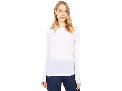 Jamie Sadock Sunsense Crew Neck Top Long Sleeve In White