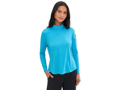 Jamie Sadock Sunsense Crossover Mock Neck Outer Layer Essential In Blue