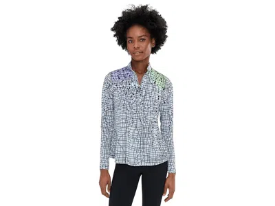 Jamie Sadock Sunsense Gossamer Long Sleeve Quarter Zip In Gray