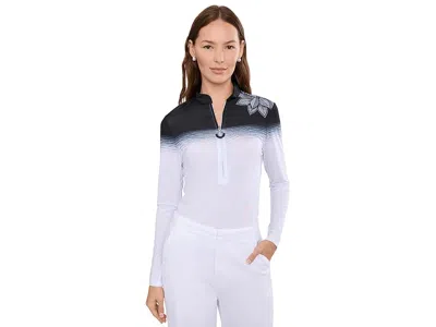 Jamie Sadock Sunsense Petal Long Sleeve Quarter Zip Women's Clothing Multicolor: Sm
