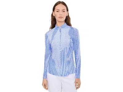 Jamie Sadock Sunsense Sauvage Zip Mock Long Sleeve Women's Clothing Purple: Sm