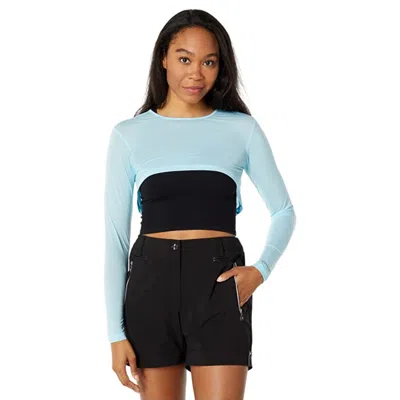 Jamie Sadock Sunsense Top Women's Blue Stretch Cropped Long Sleeve Jdm2325