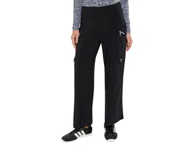 Jamie Sadock Travelux 37 Ankle Pants, Utility Pockets Women's Clothing Black: 8 18, Polyester/spandex
