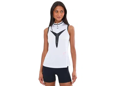 Jamie Sadock Triton Print Halter Women's Clothing White: Sm