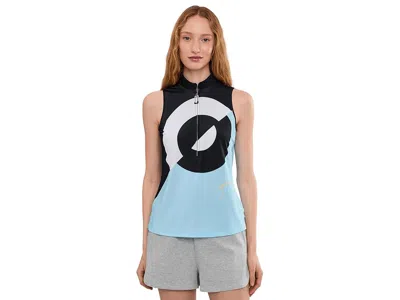 Jamie Sadock Vision Print Sleeveless Top Women's Clothing Blue: Md