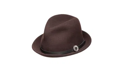 Jamie Slye Hats + Accessories Women's Brown Viv Short Brim Fedora Hat - Vicuna